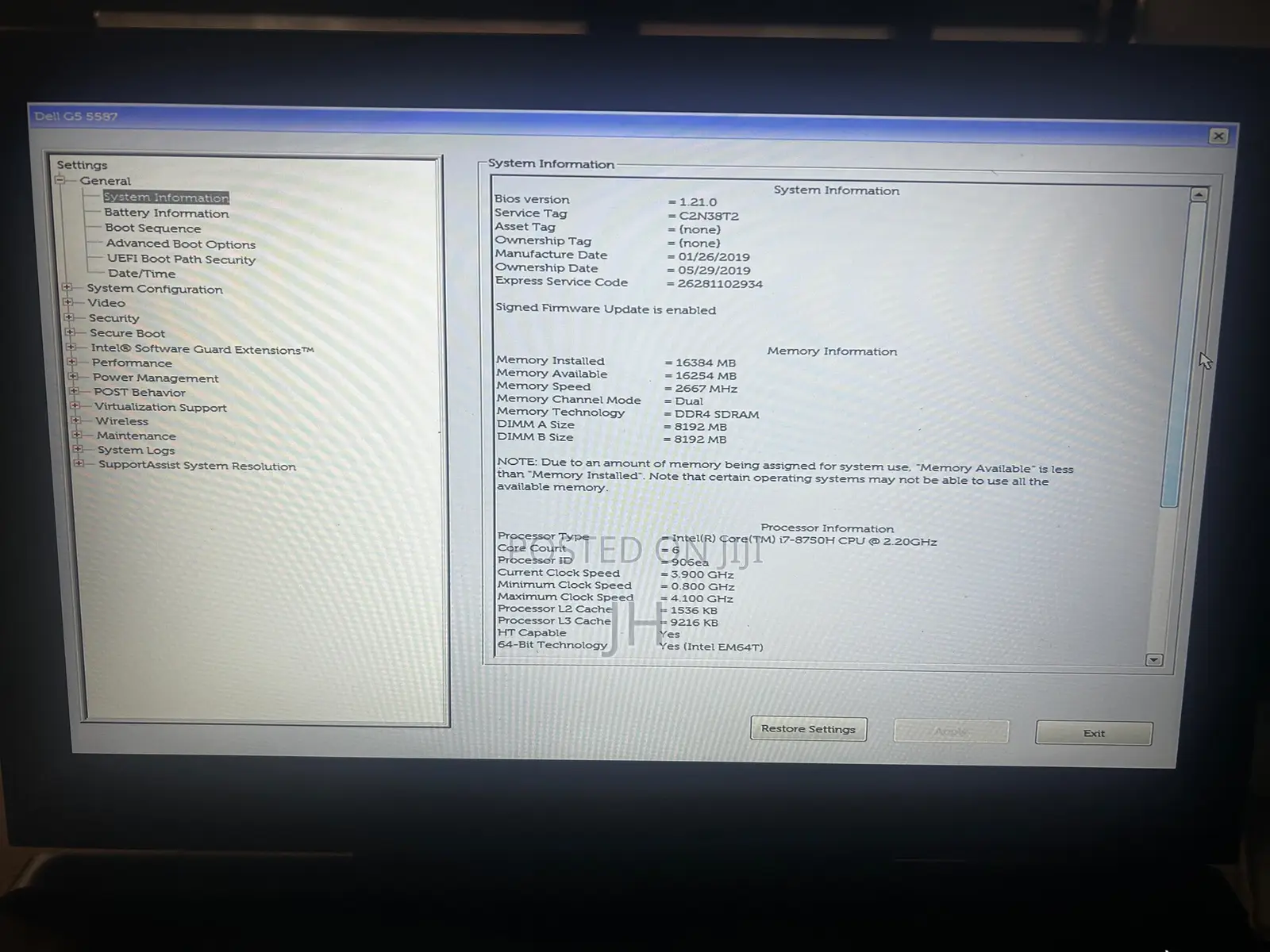 Laptop Dell G5 16GB Intel Core i7 SSD 1T