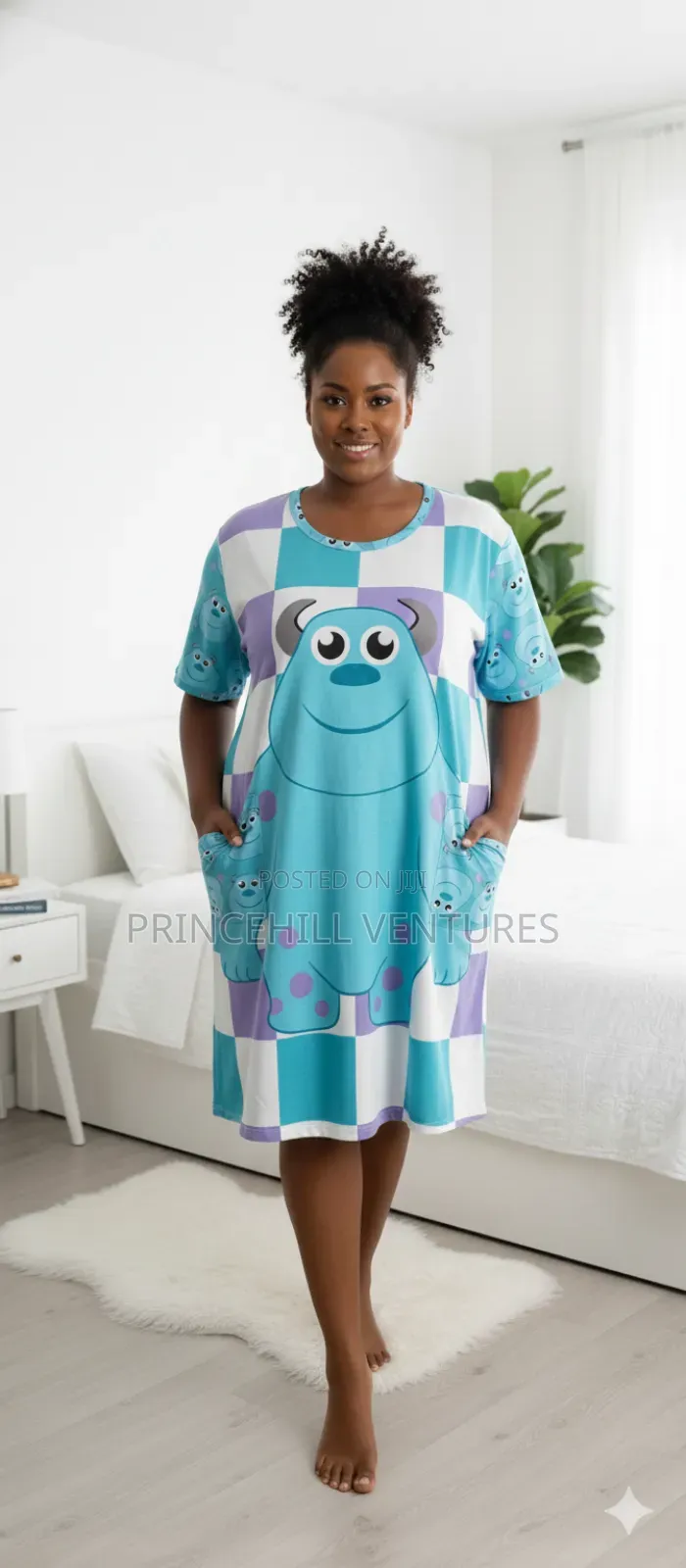 Free Size Nightwear / Night Wear/ Gown With Pocket