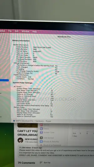 Laptop Apple MacBook Pro 2019 16GB Intel Core i7 SSD 512GB