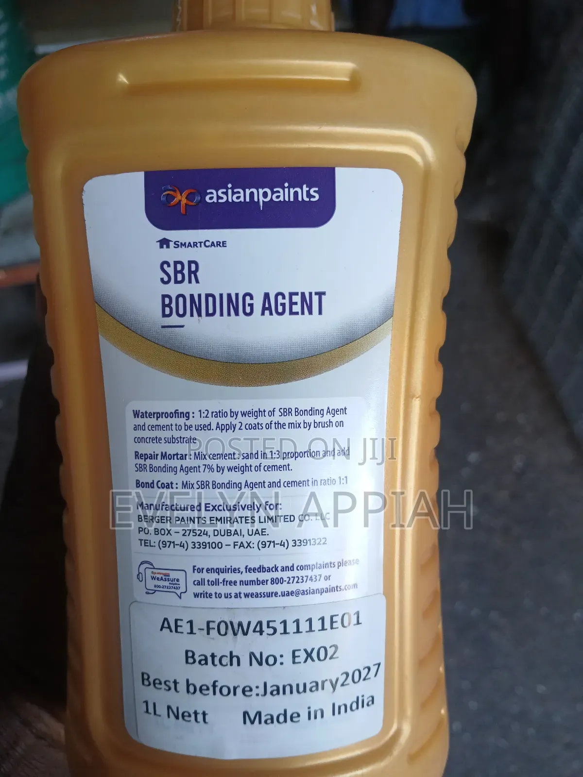 SBR Bonding Agent ( Anti -Salt) 1litre