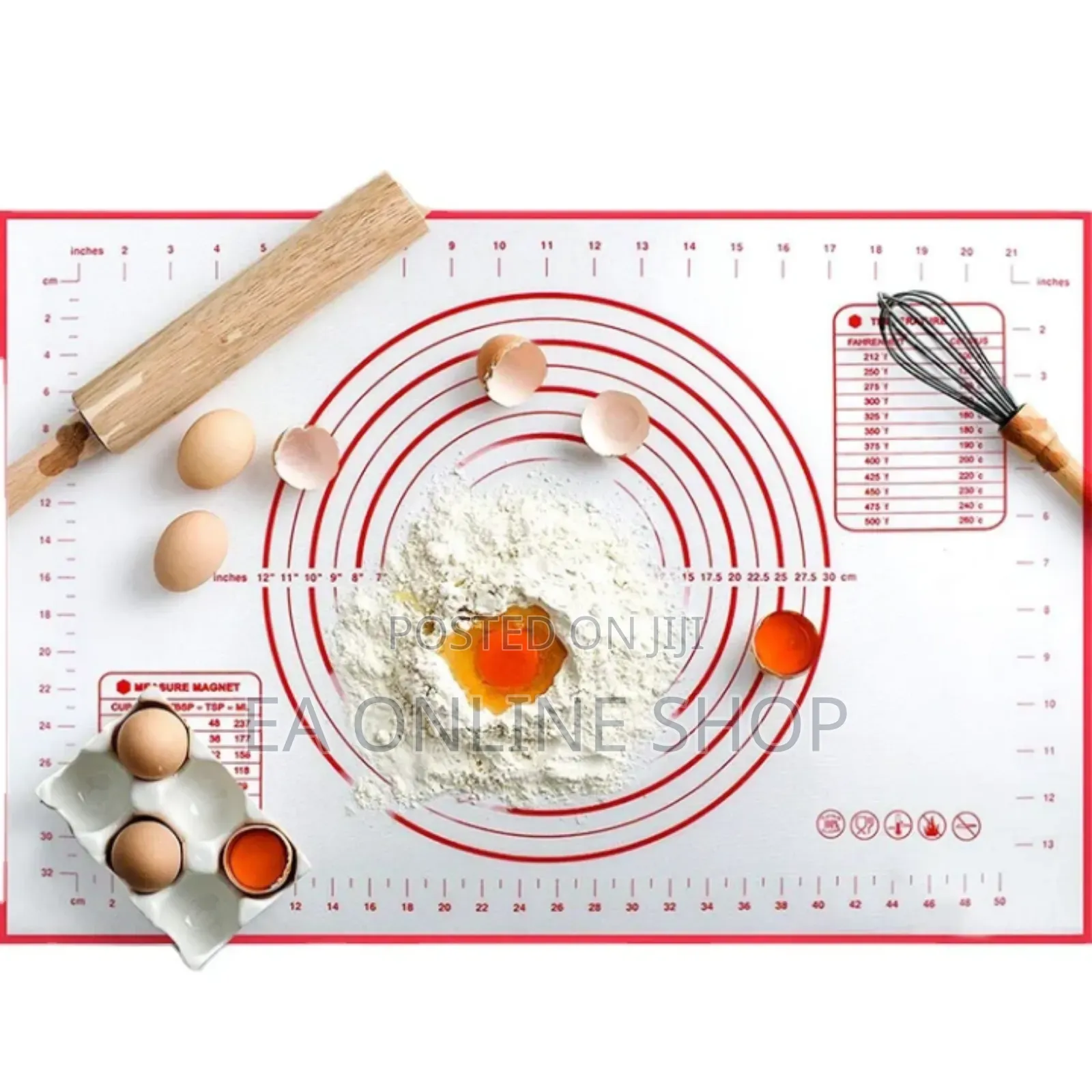 Food Graded Silicone Kneading Rolling Dough Making Mat 70x50cm