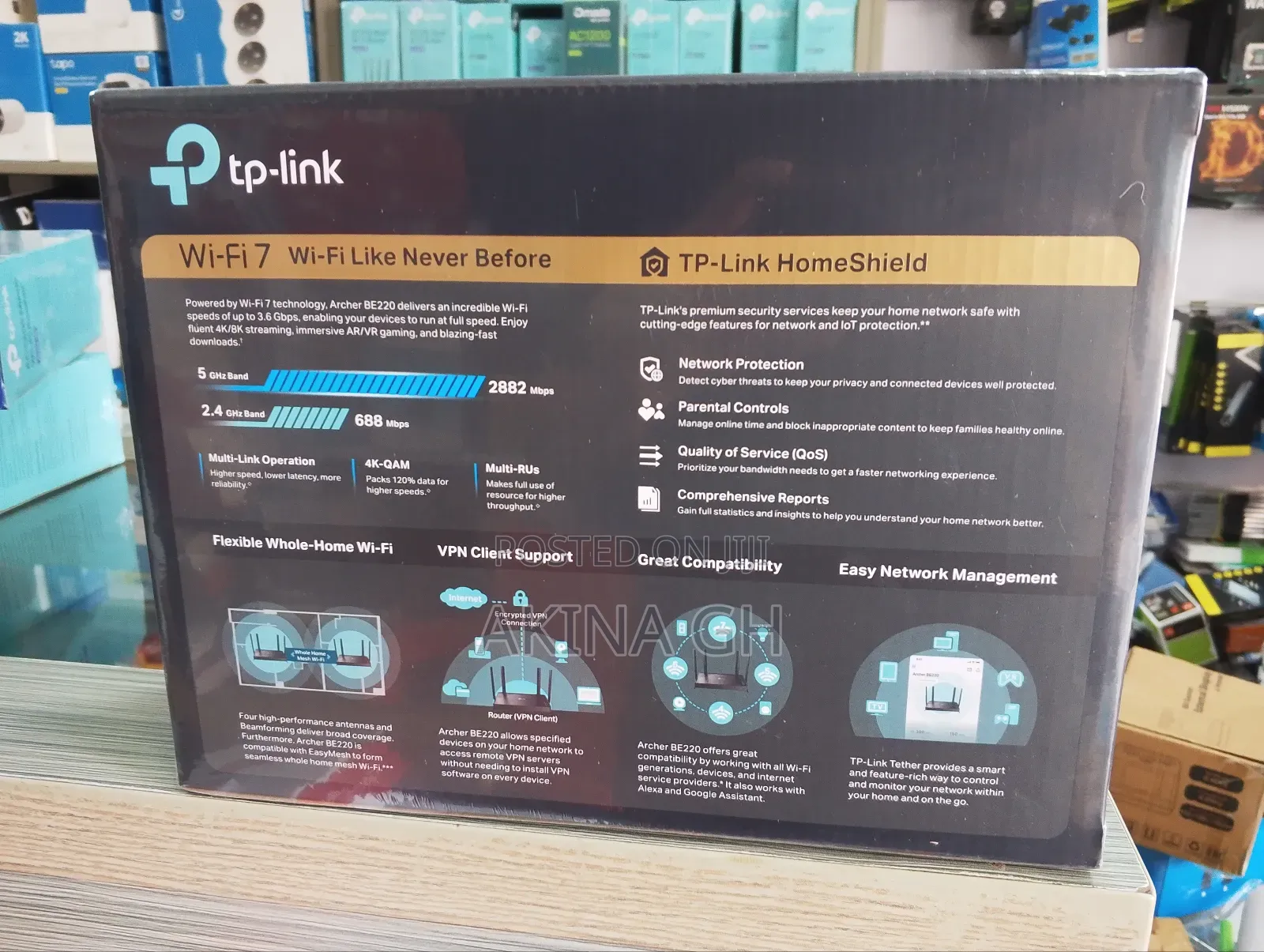 Tp-Link Archer Be220 Be3600 Dual-Band Wi-Fi 7 Router