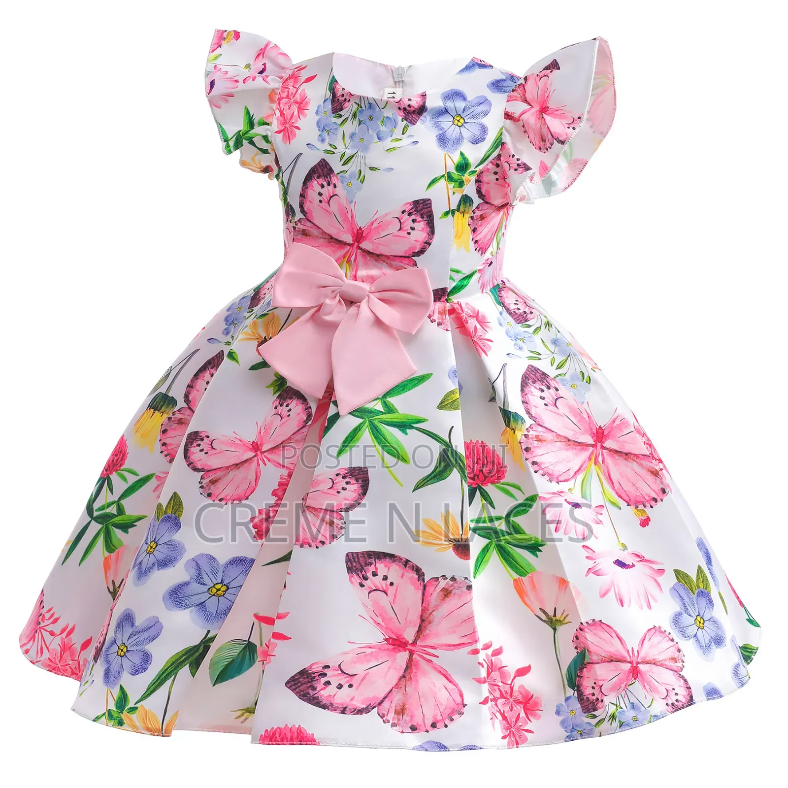 Toddler Girl's Dress Flying Sleeve Princess Butterflies Cartoon Dress