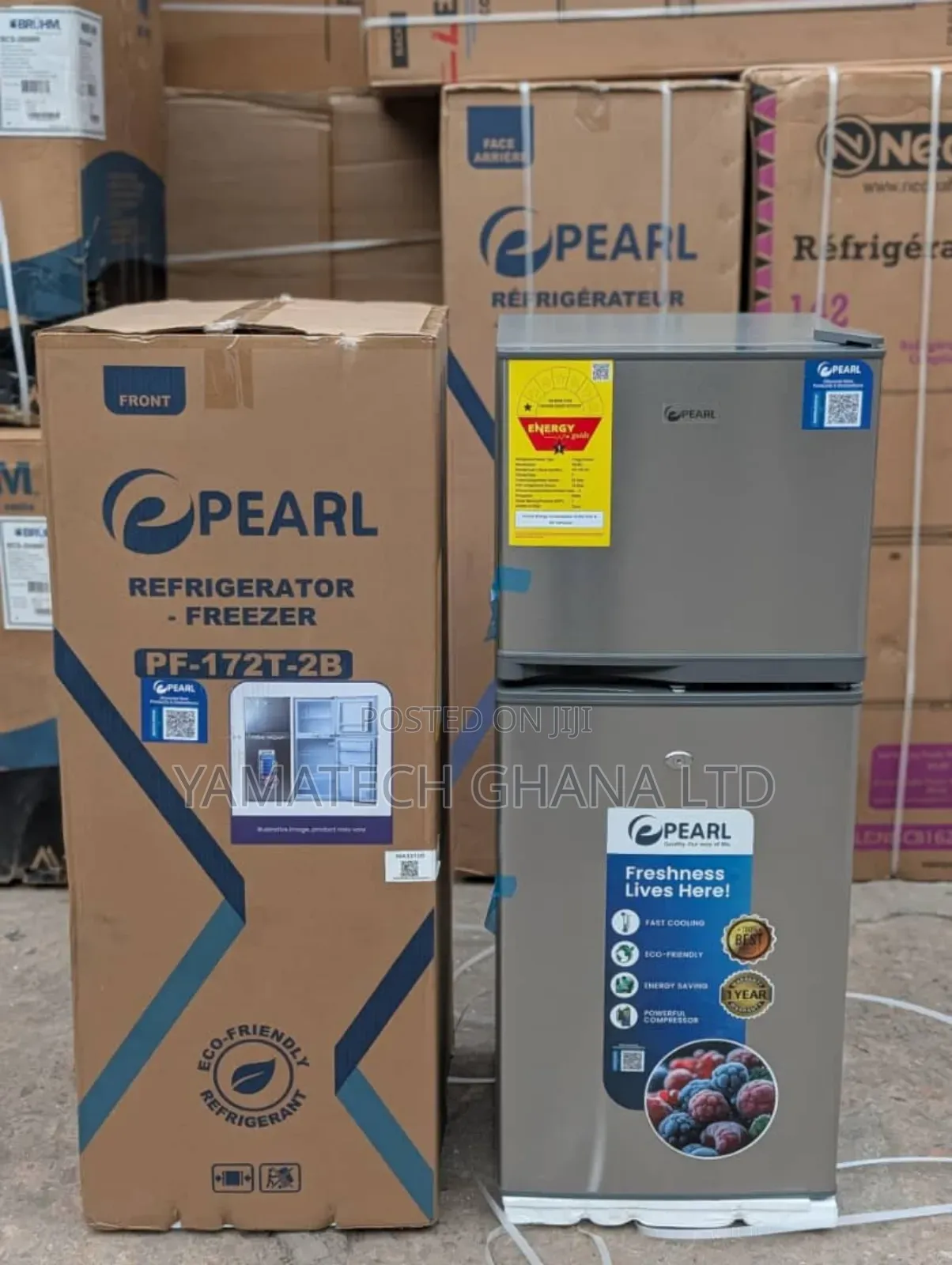 Quality Brand New Pearl 108 Litre Fridge With Top Freezer (Pf-172t-2b)