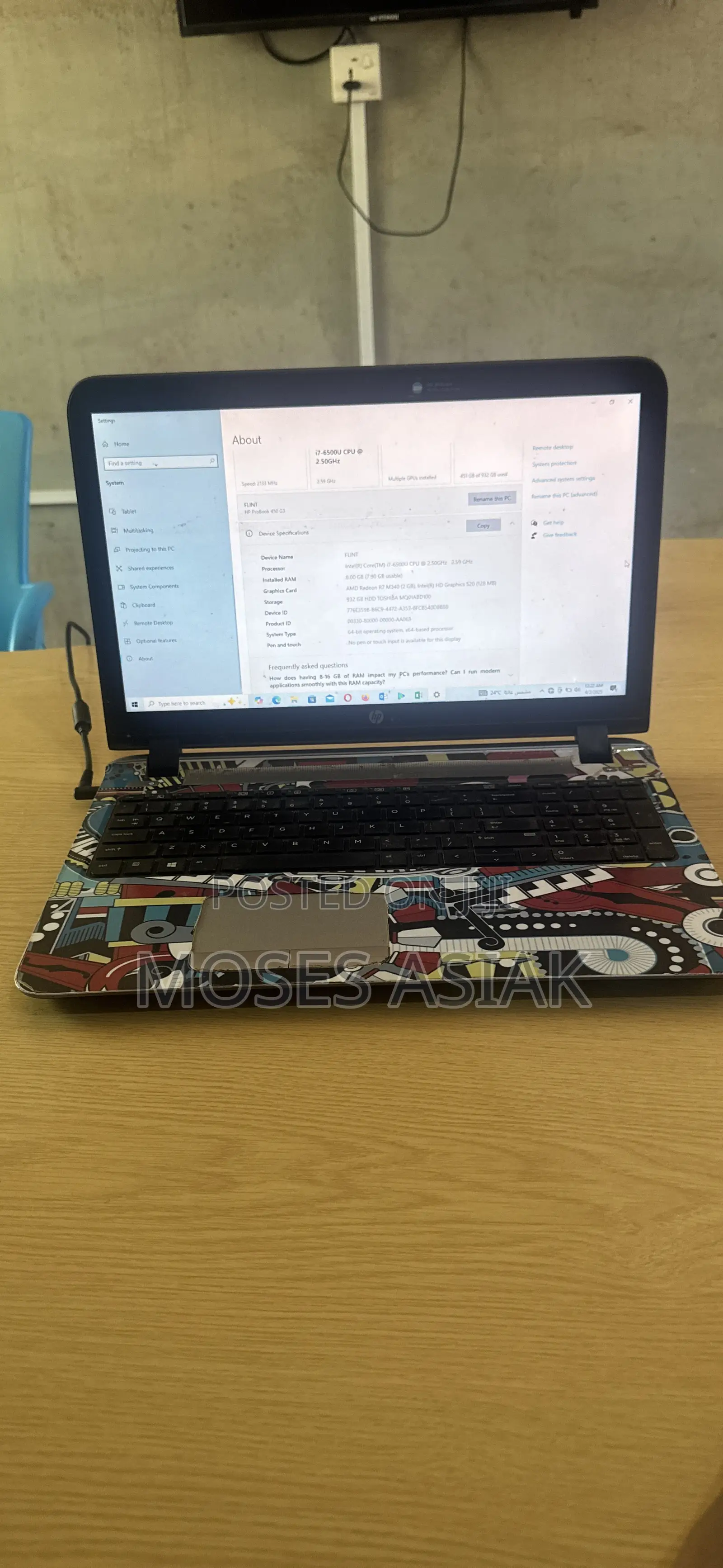 Laptop HP ProBook 450 G3 8GB Intel Core i7 HDD 1T