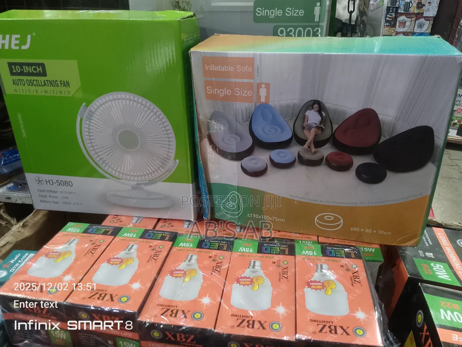 Rechargeable Fan and Sofa Chair