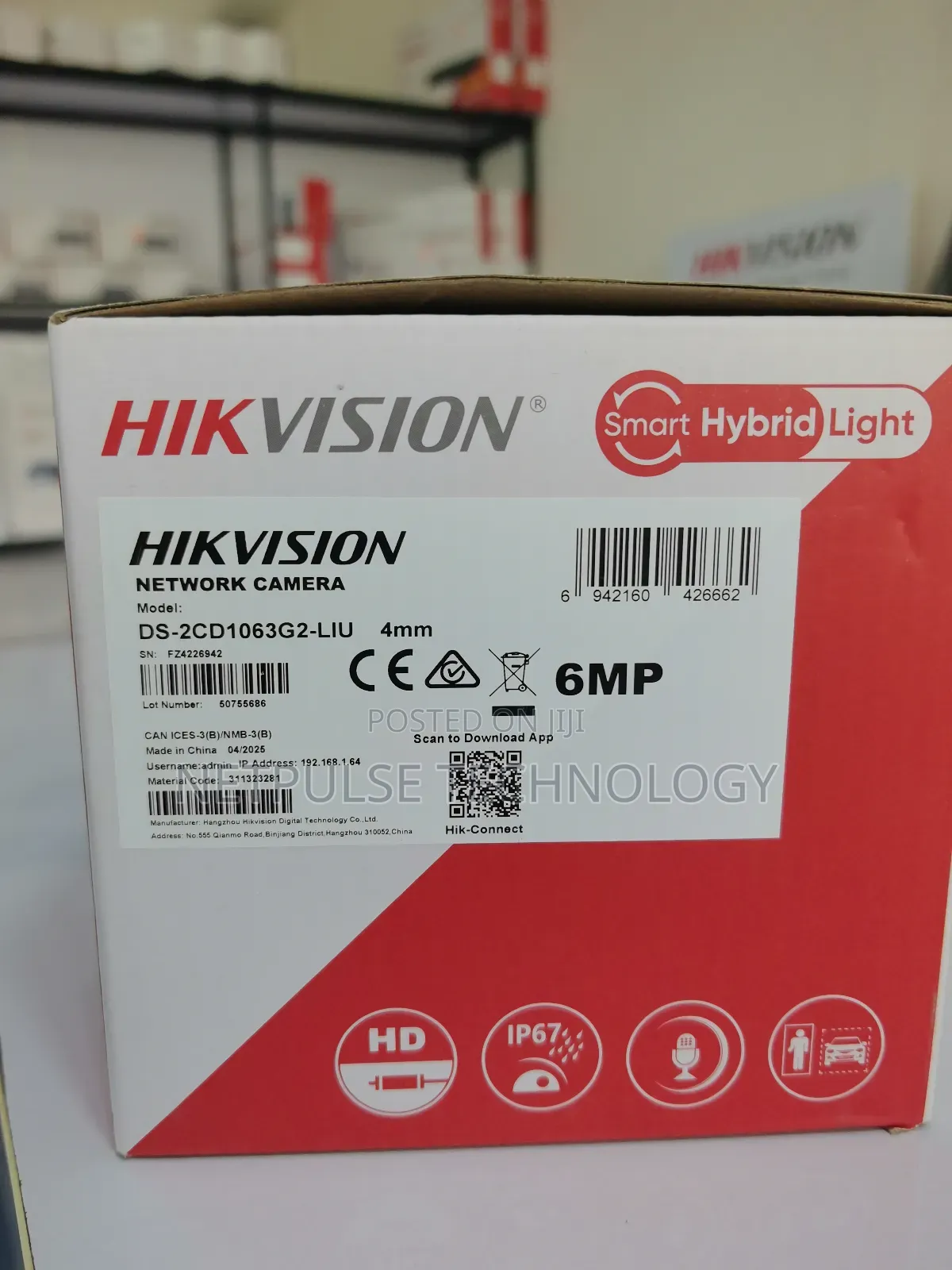 Hikvision Ip Camera Ds-2cd1063g2-Liu