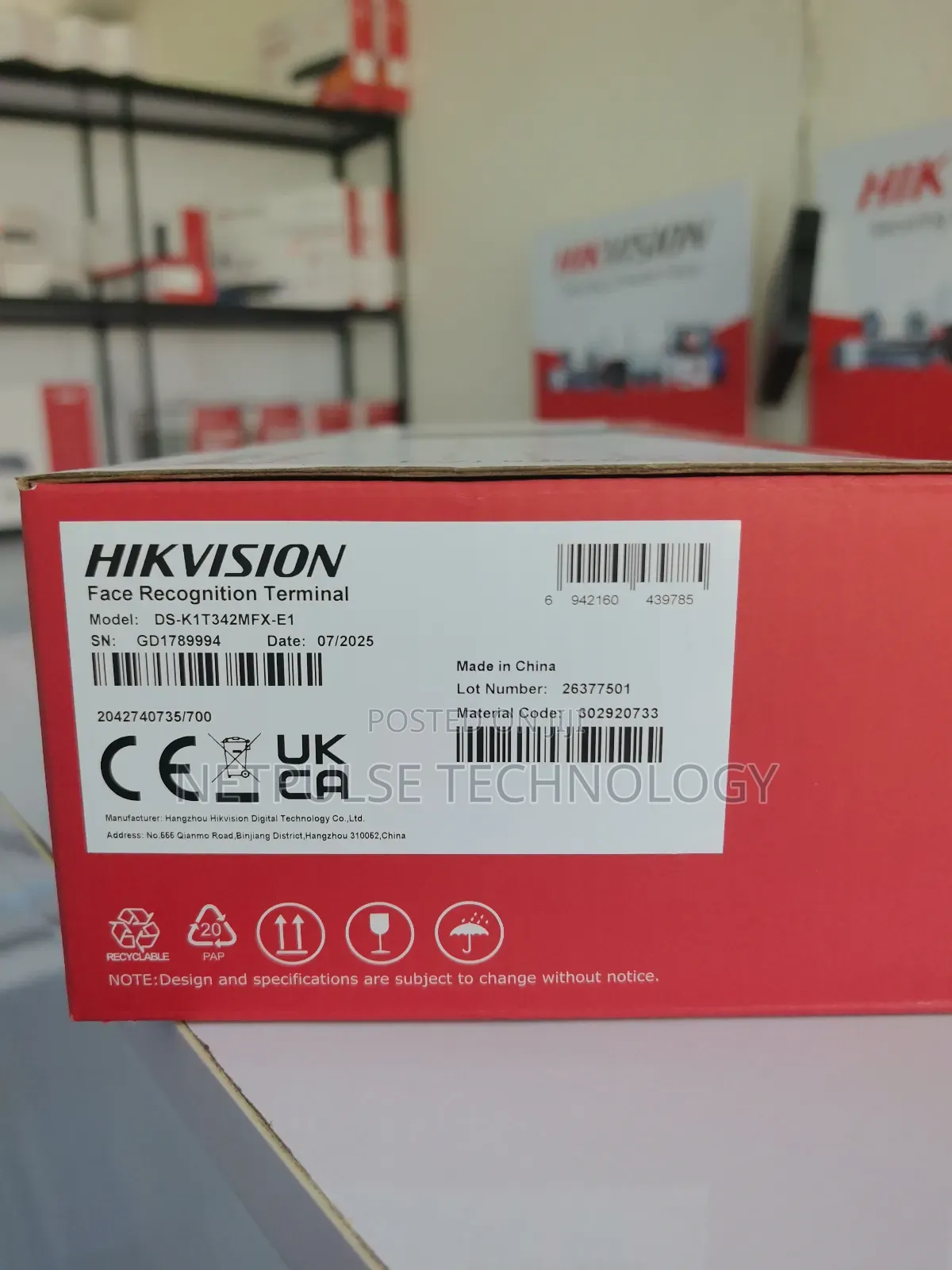 Hikvision Face Recognition Terminal - Ds-K1t342mfx-E1