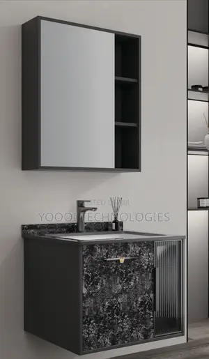 Solid Wood Multi Storage Bathroom Cabinet Basin