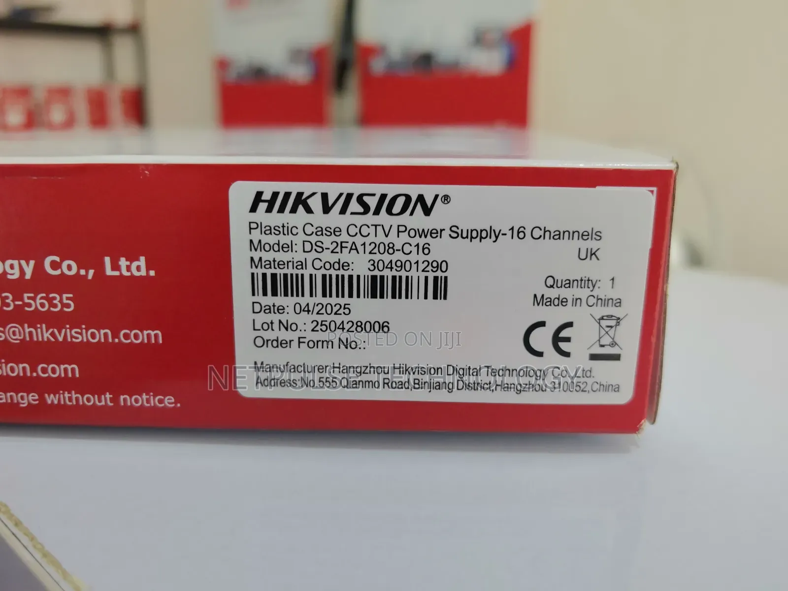 Hikvision Power Supply.96 W, 12 VDC Ds-2fa1208-C16