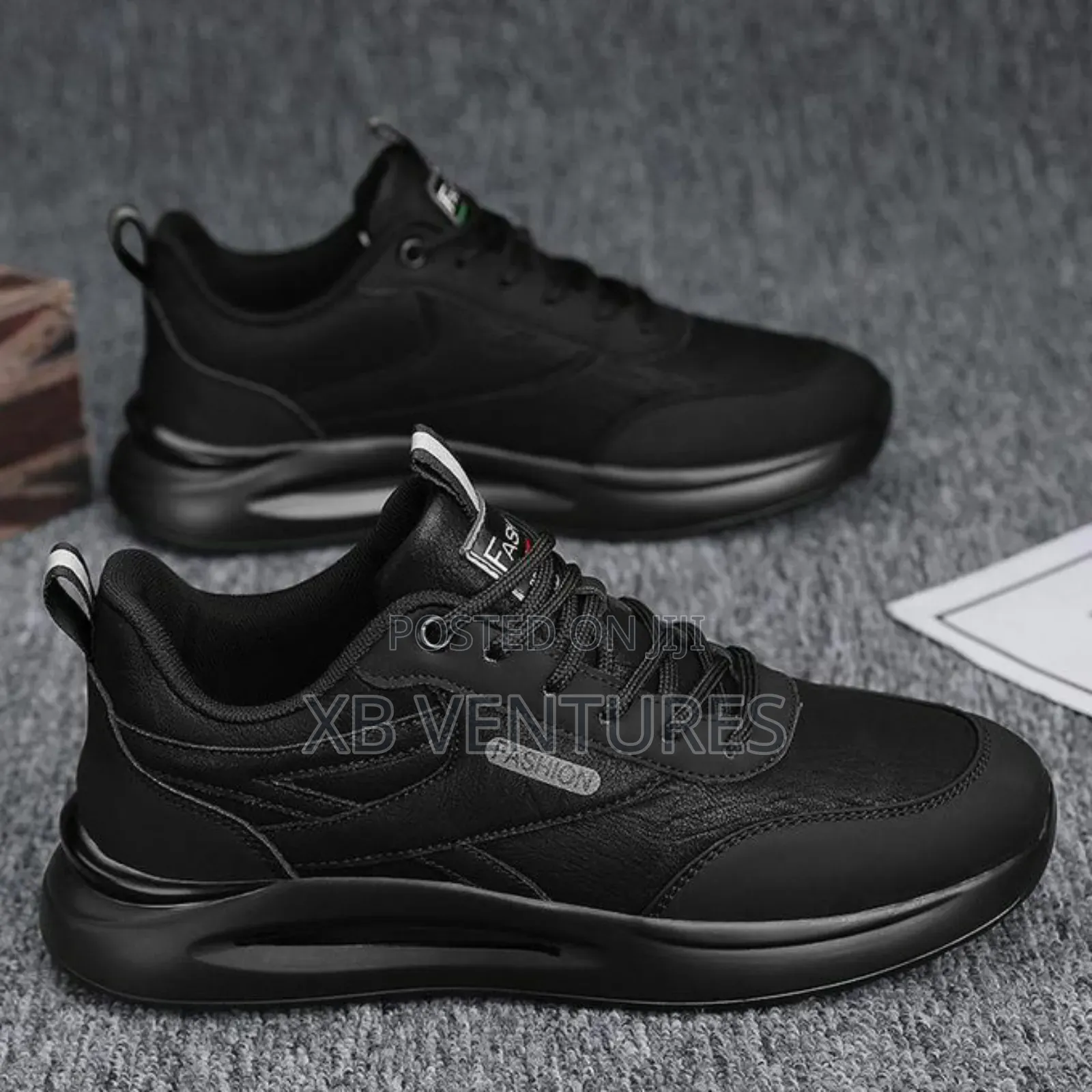 Wear-Resistant Leather Upper -Black
