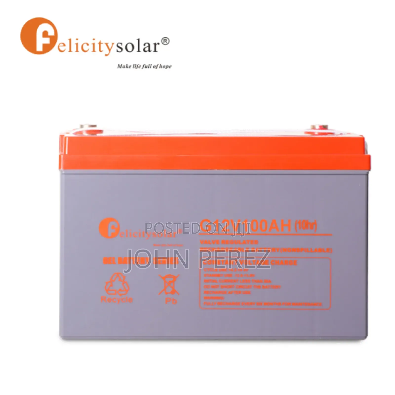 12v 100ah Felicity Gel Battery