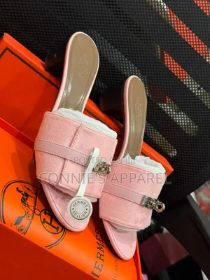 Original Hermes Block Slippers Heel For Women