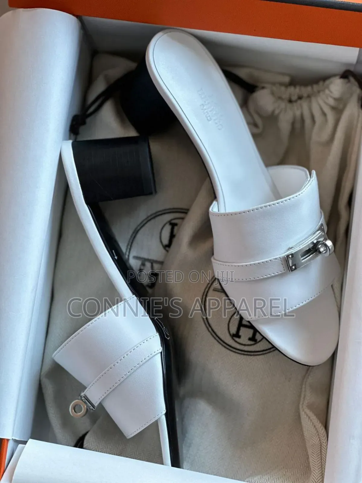 Original Hermes Block Slippers Heel For Women
