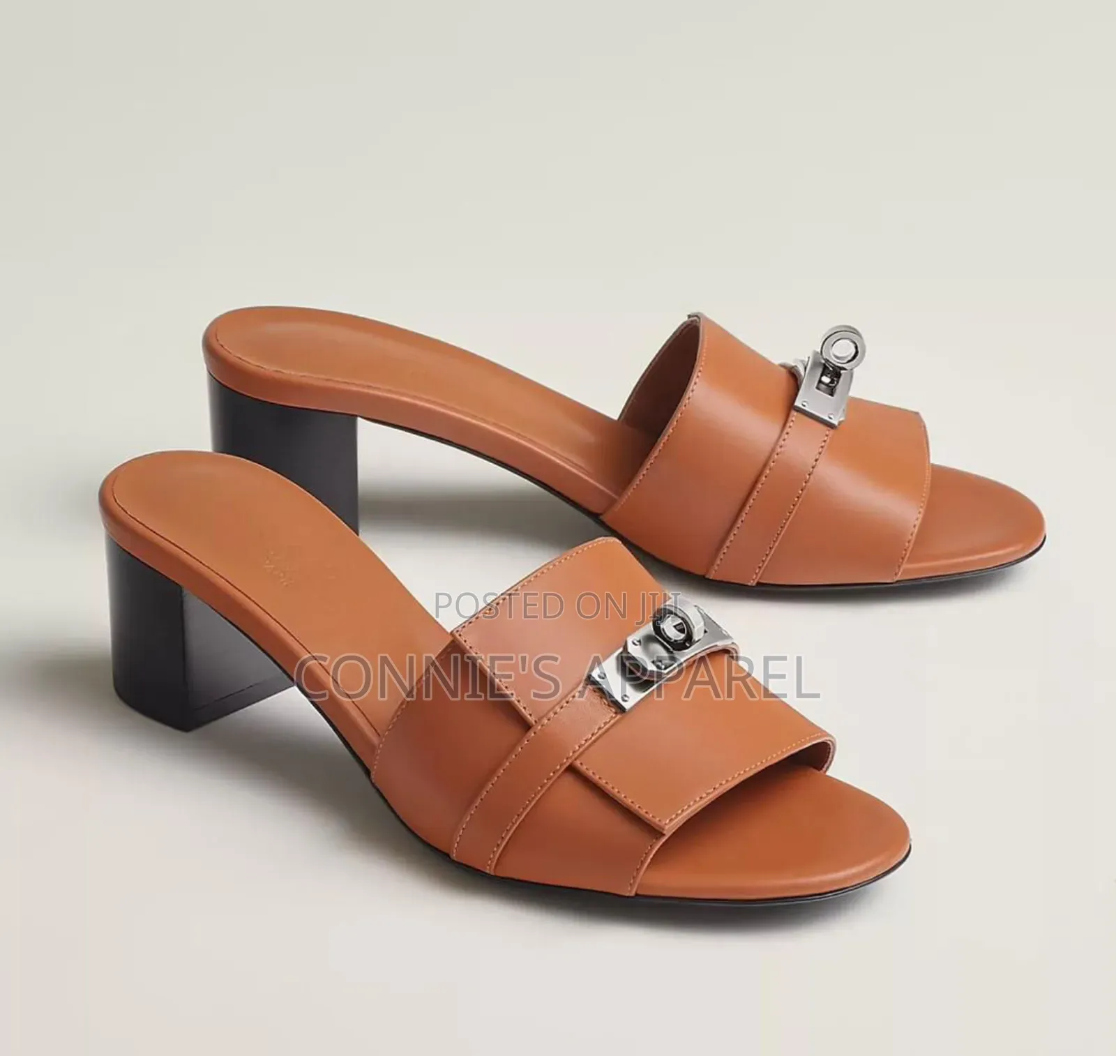 Original Hermes Block Slippers Heel For Women