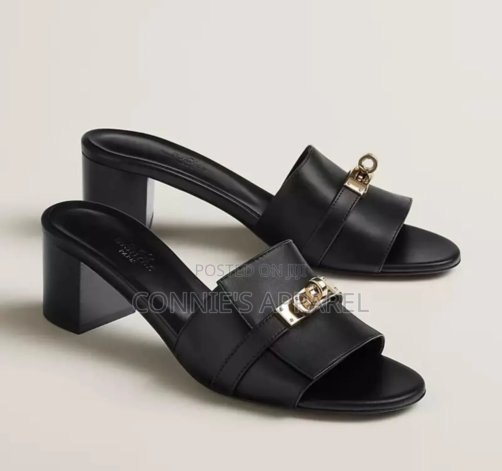 Original Hermes Block Slippers Heel For Women