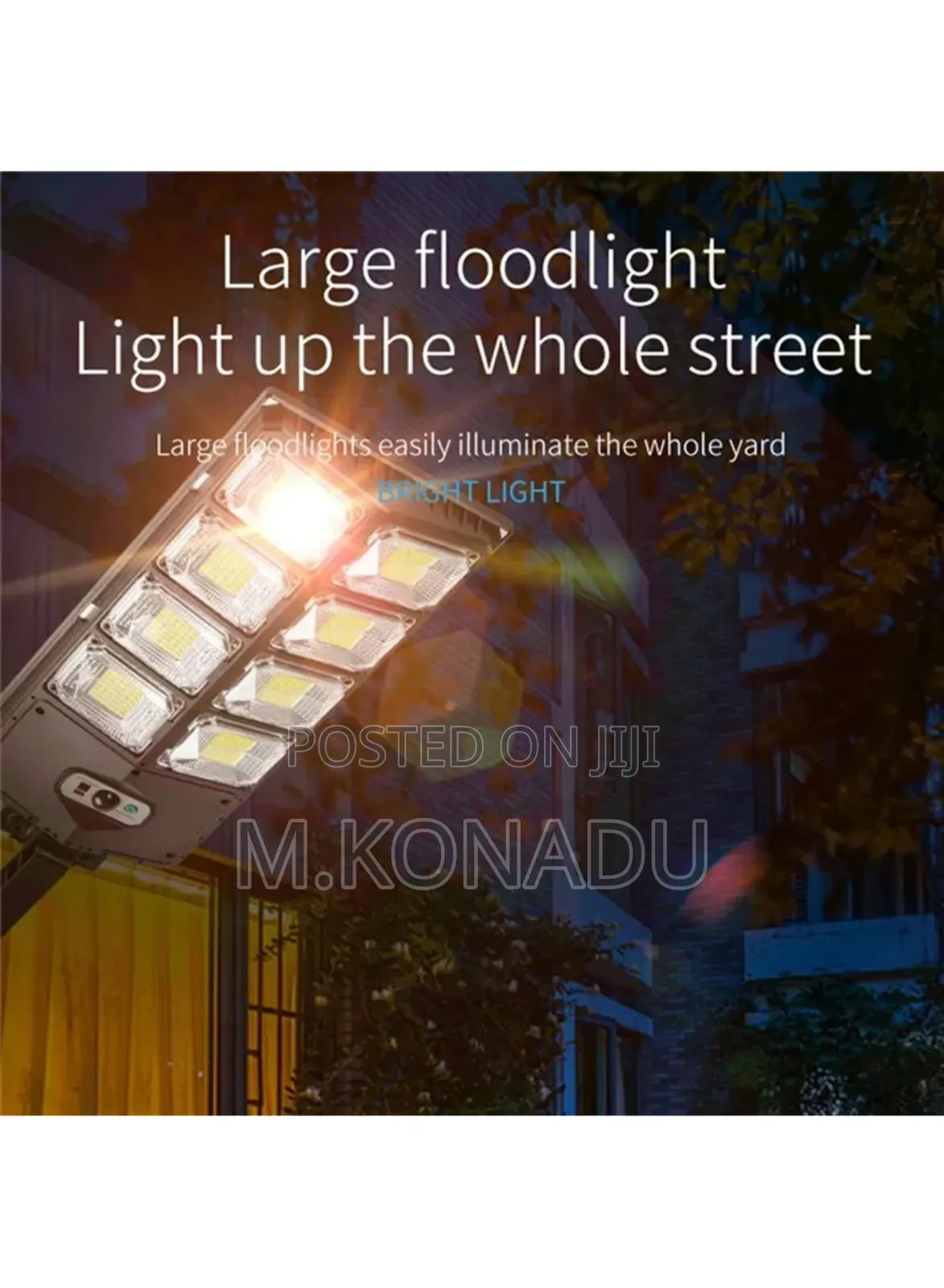 Solar Streetlight Cob Motion Sensor With 3 Headsmodes Life Waterproof