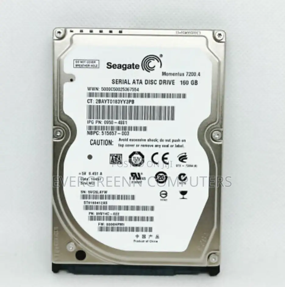 160gb Seagate Momentous Hard Drive