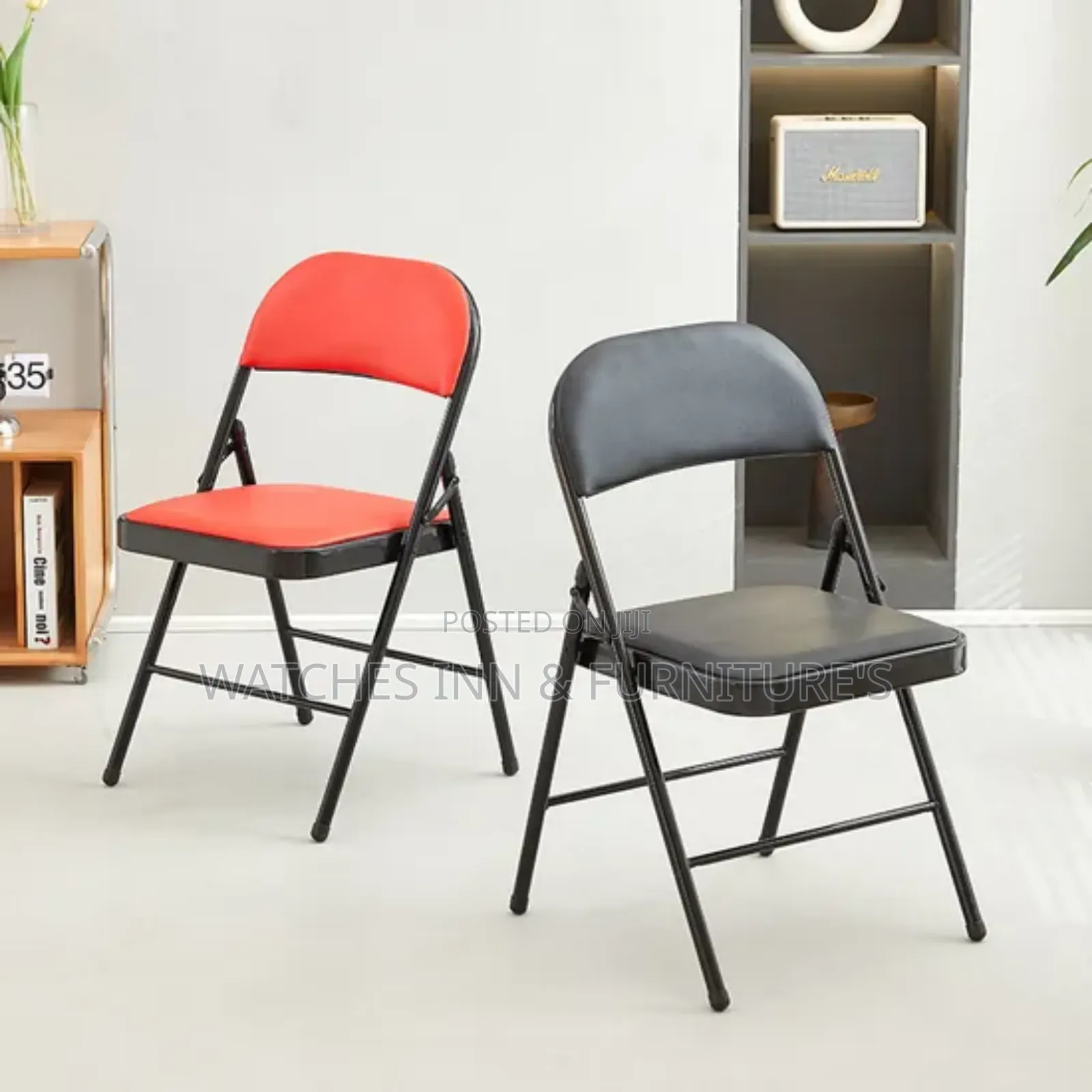 F O B Folding Leather Padded Chair