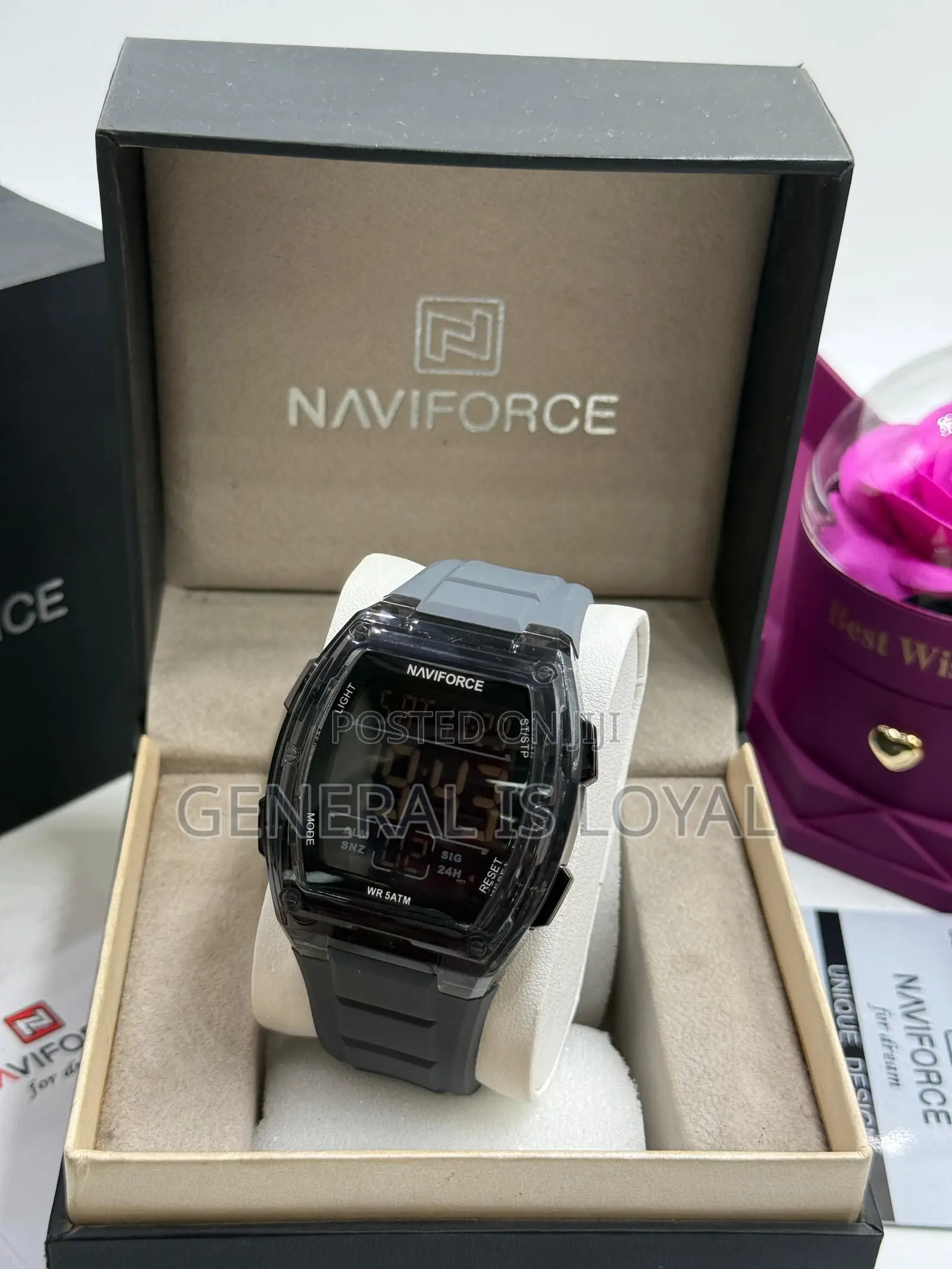 Naviforce Digital Sports Silicone /Rubber Strap Watch