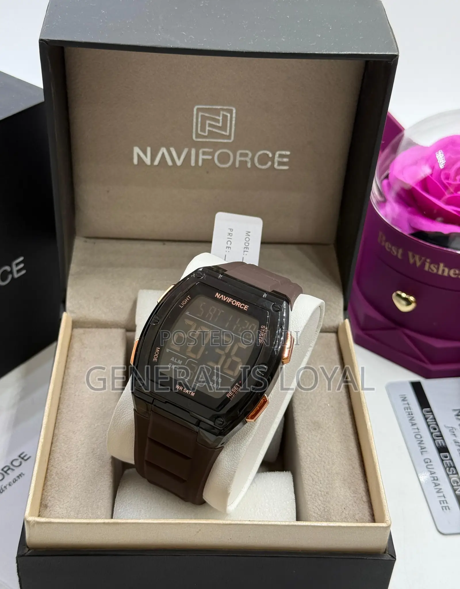 Naviforce Digital Sports Silicone /Rubber Strap Watch