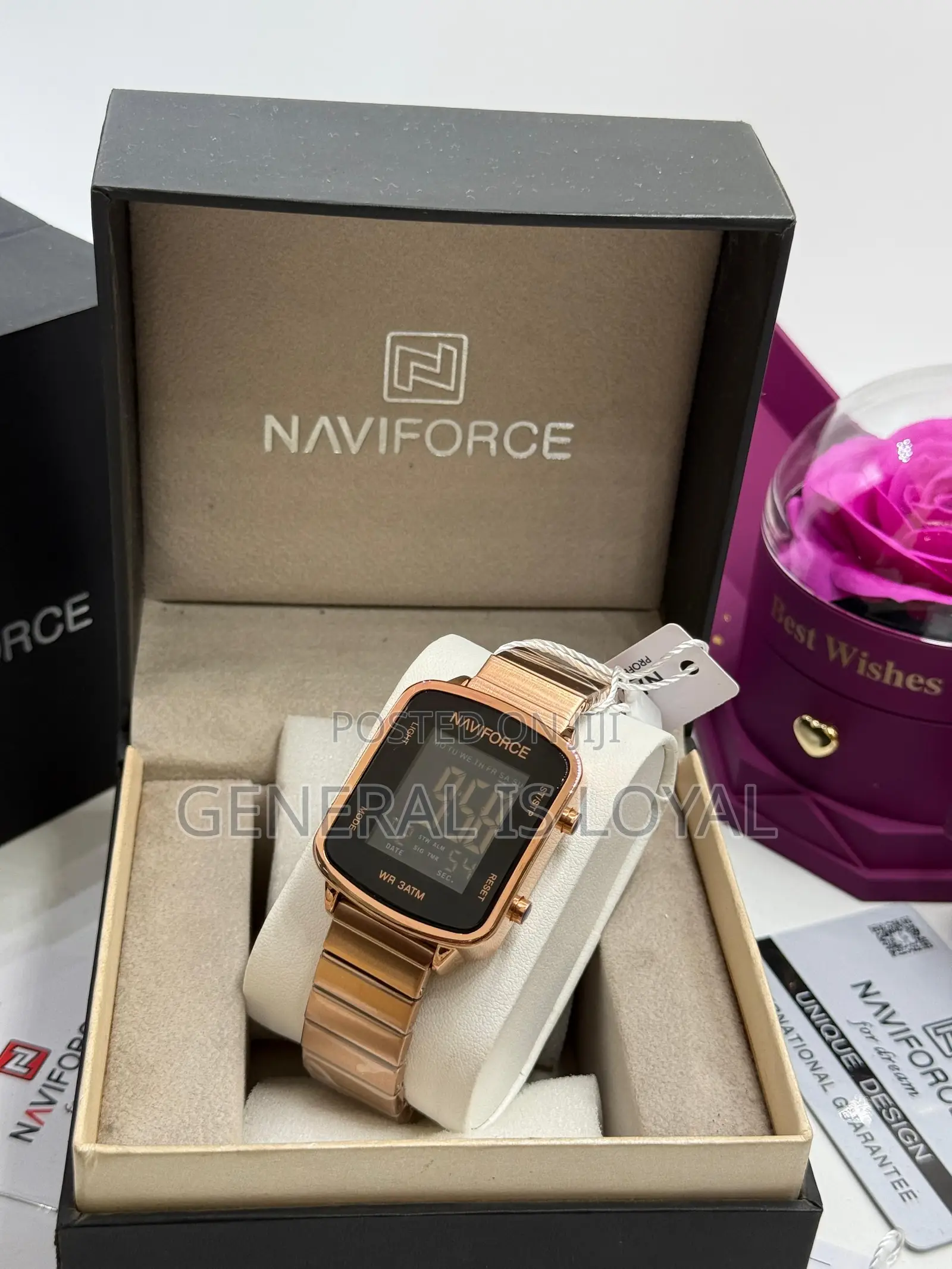 Naviforce Digital Metal Strap Watch
