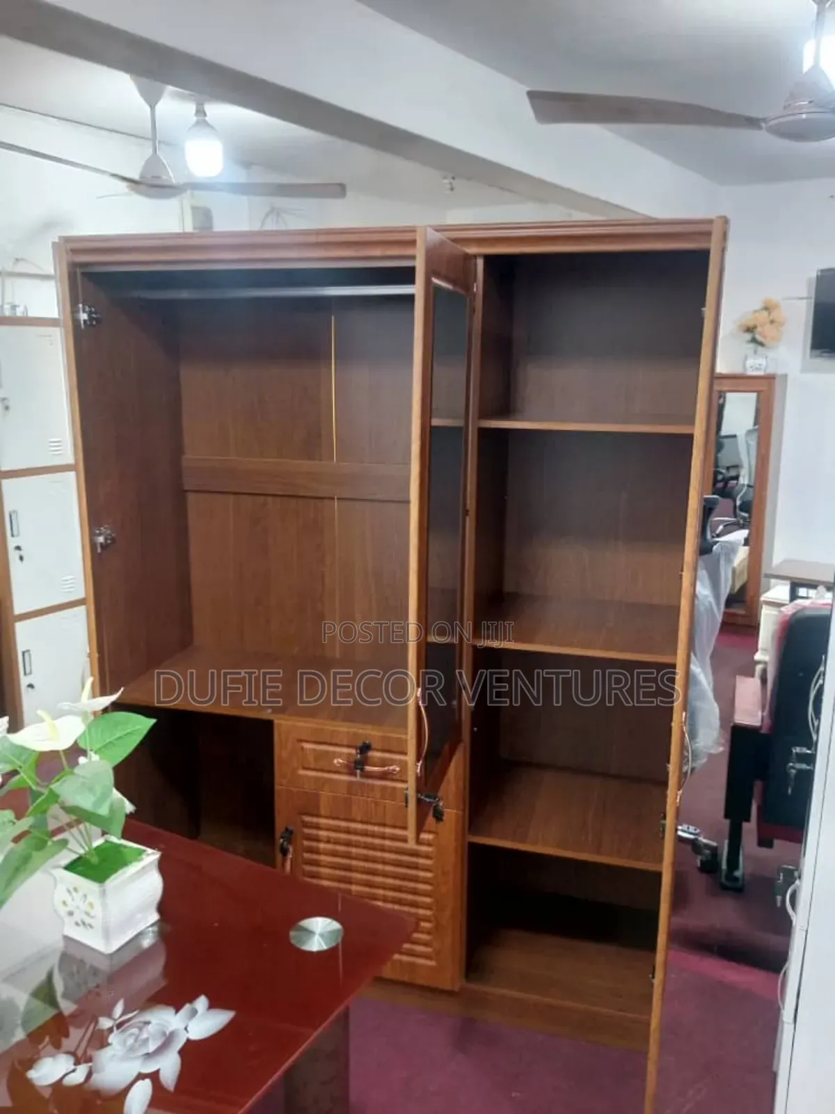 Wooden Threedoor Wardrobe Available for Sale