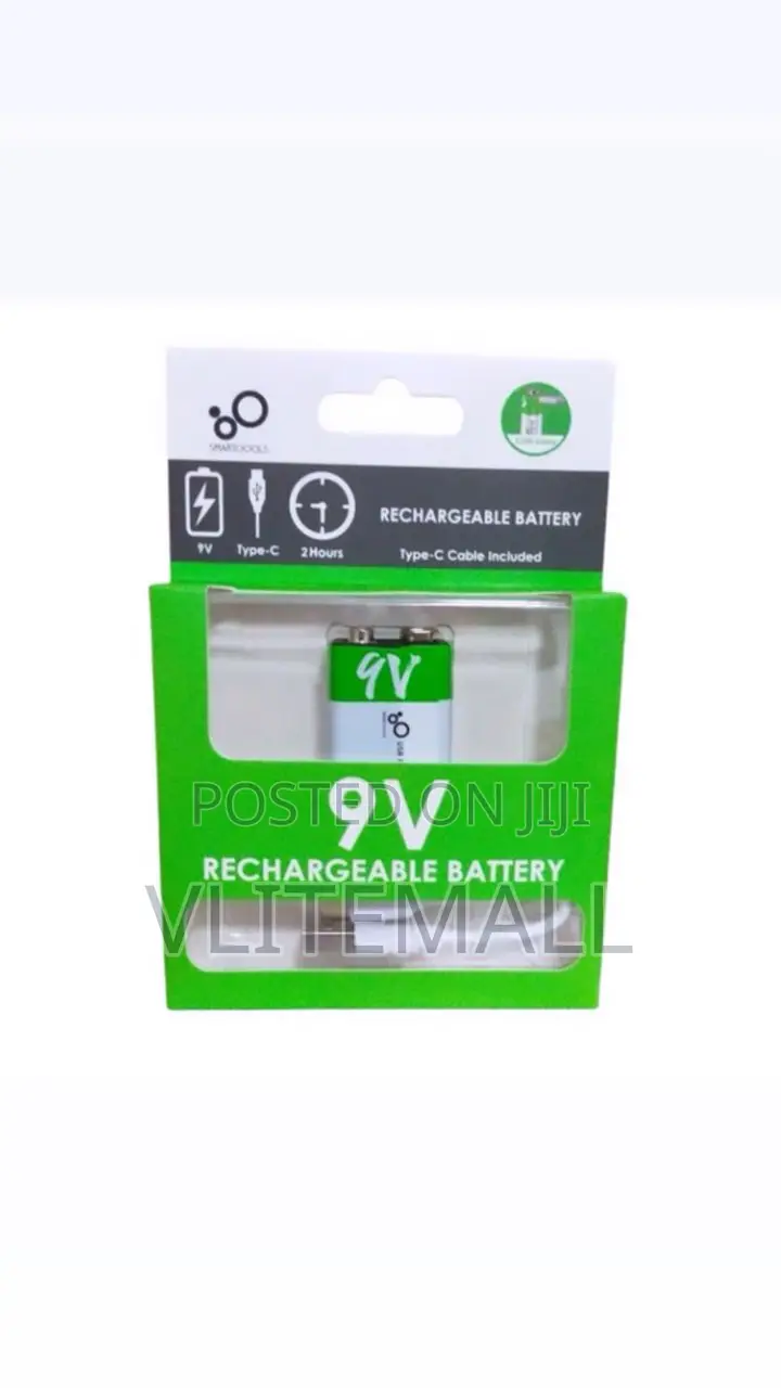 9v Type C Rechargeable Battery