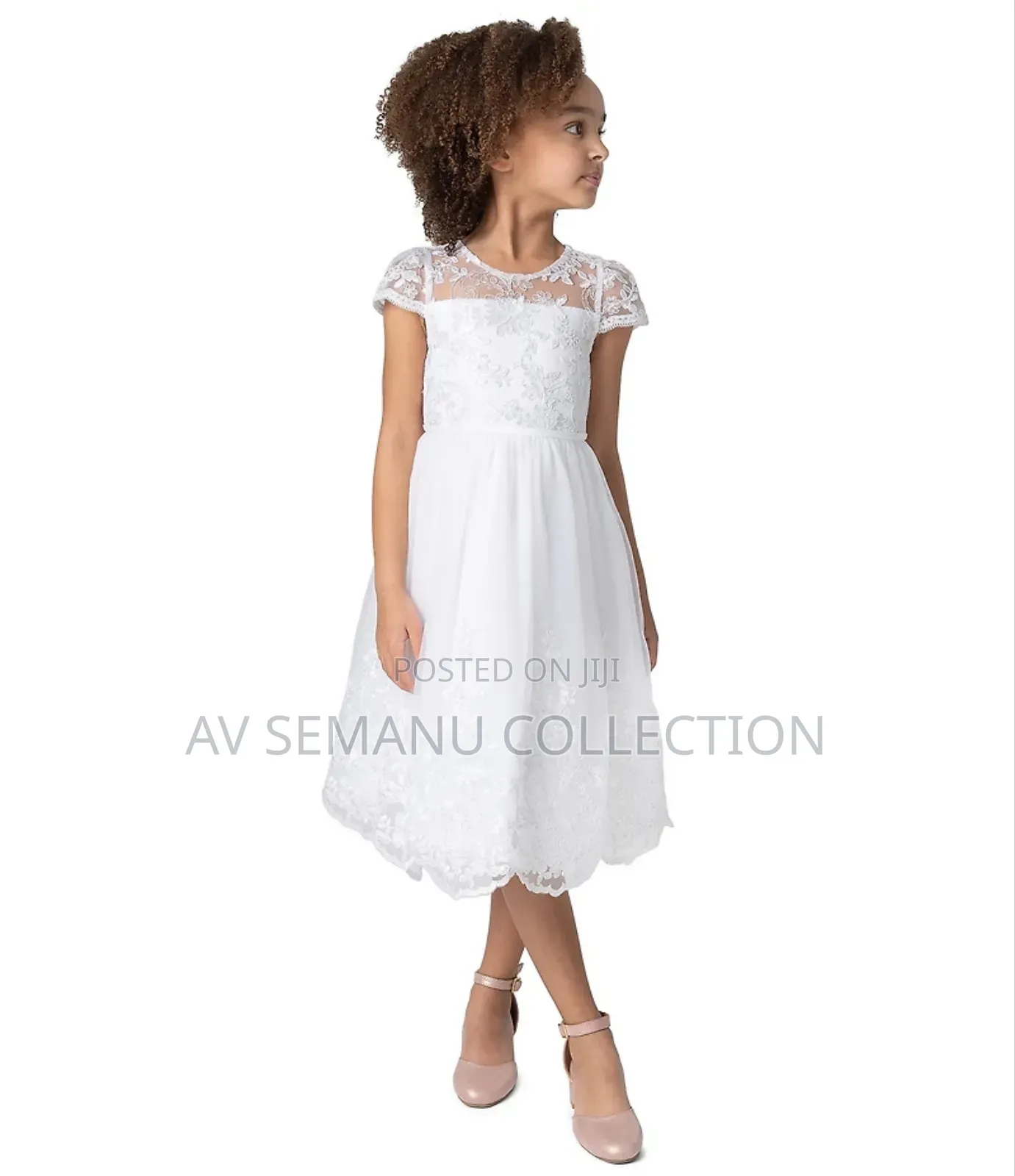 Chantilly Place Little Girls Short Sleeve Sequin-Embellished Dress