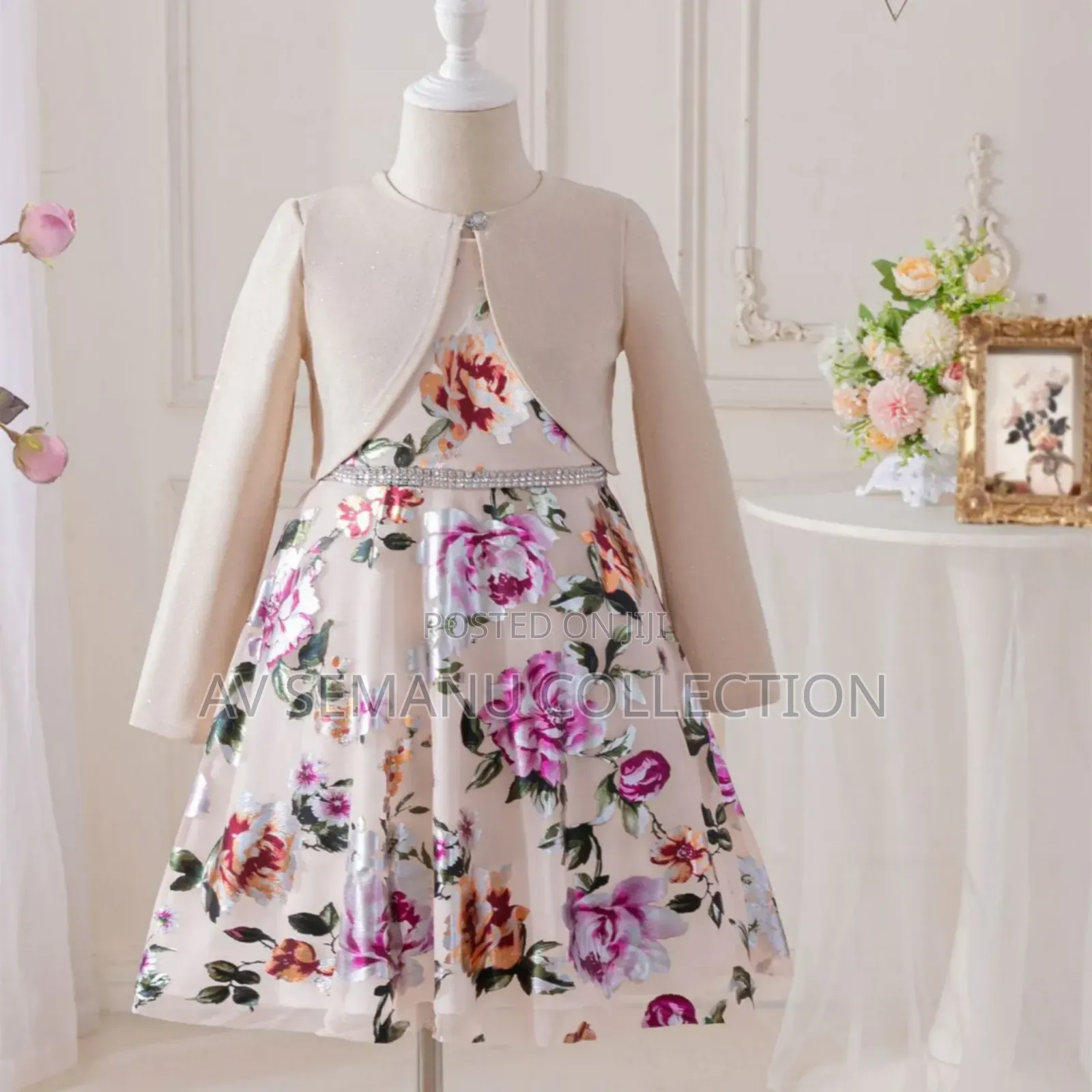 Weet Heat Rose Girls Dress With Jacket