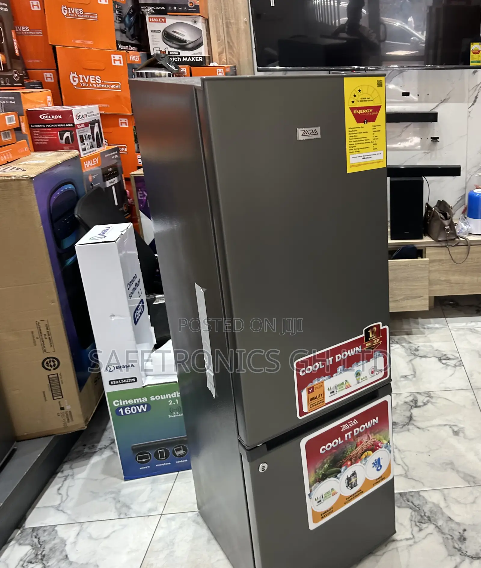 Elegant Dark Grey (161ltrs) Zara-240bf Bottom Mount Refrigerator