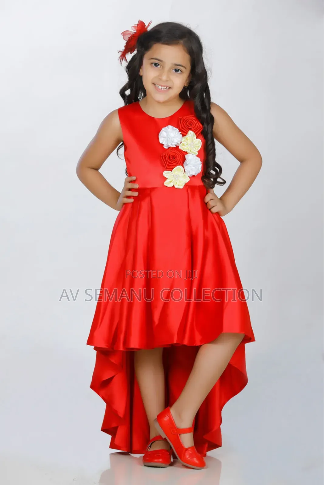 Simple Red Party Wear Dress