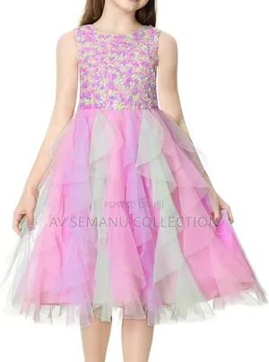 Rainbow Dress for Girls Easter Spring Lace Tulle Mesh Grils