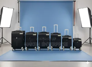 6in1 Material Trolley Luggage With Double Zip and a Carry On