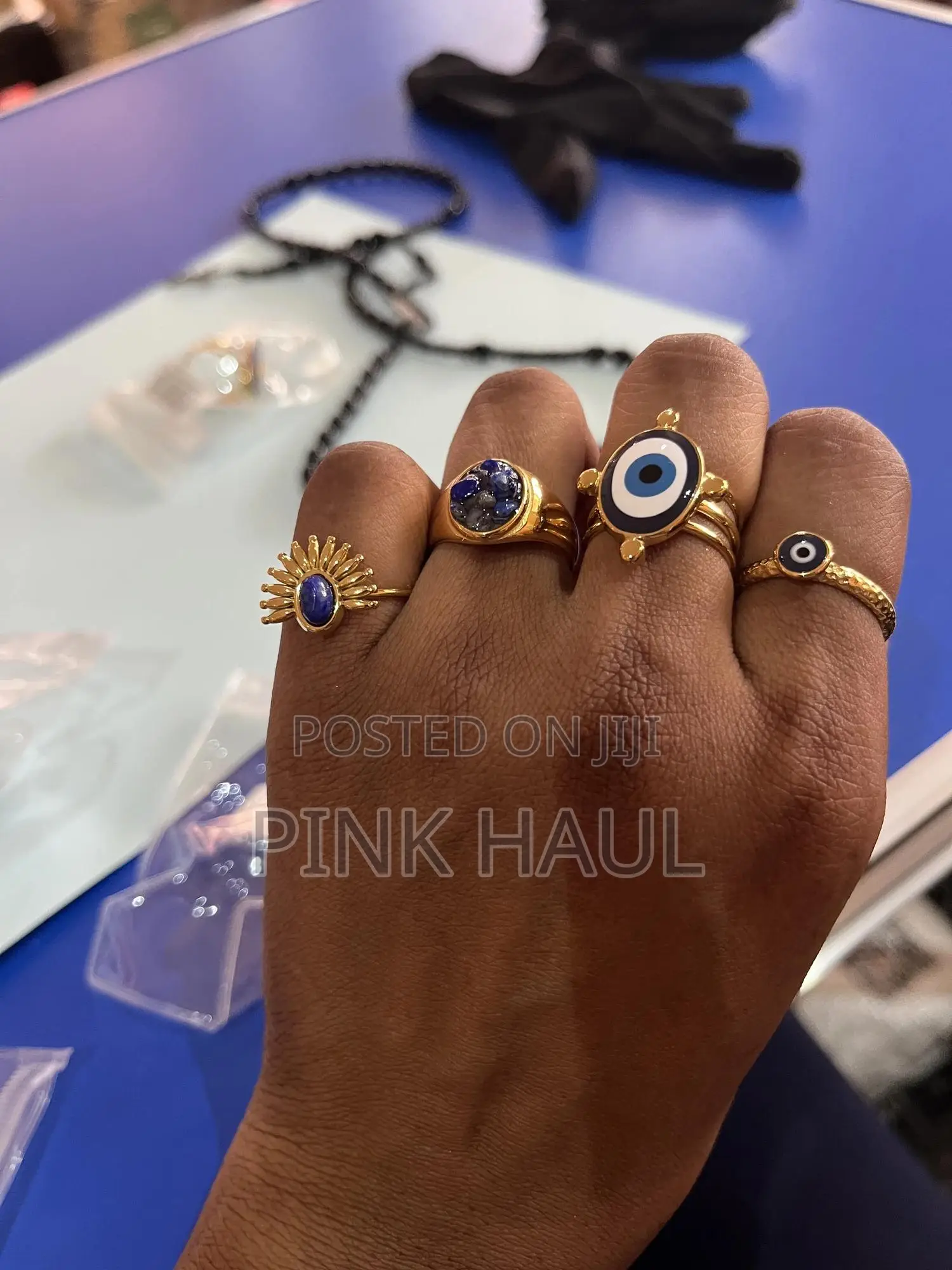 Charm Blue Rings