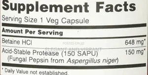 Betaine Hcl 648 Mg 120 Capsules - Now Foods
