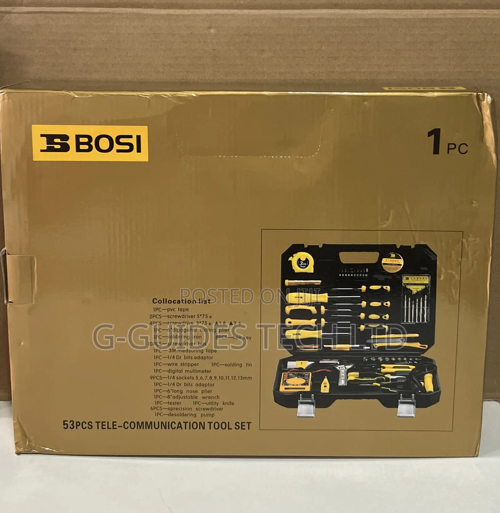 Bosi 53pcs Hardware Tool Kit , 53-piece Tele-communication Tool Set