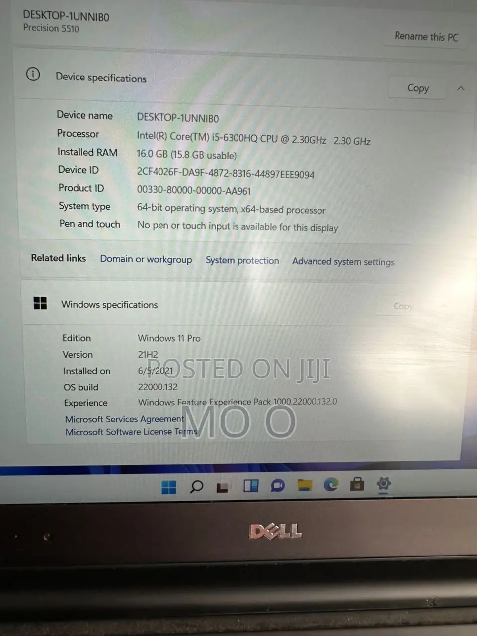 Laptop Dell Precision 5510 16GB Intel Core I5 SSD 256GB