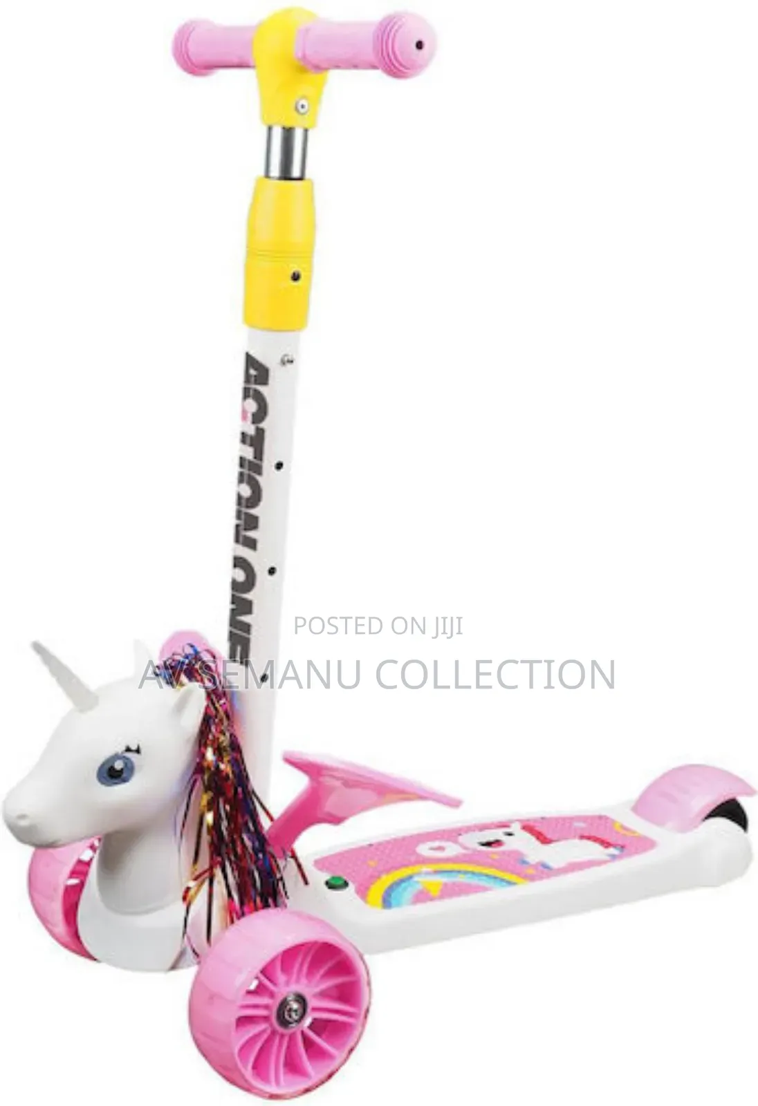 Action One Kids 3-Wheel Foldable Scooter Flying Unicorn