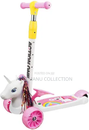 Action One Kids 3-Wheel Foldable Scooter Flying Unicorn