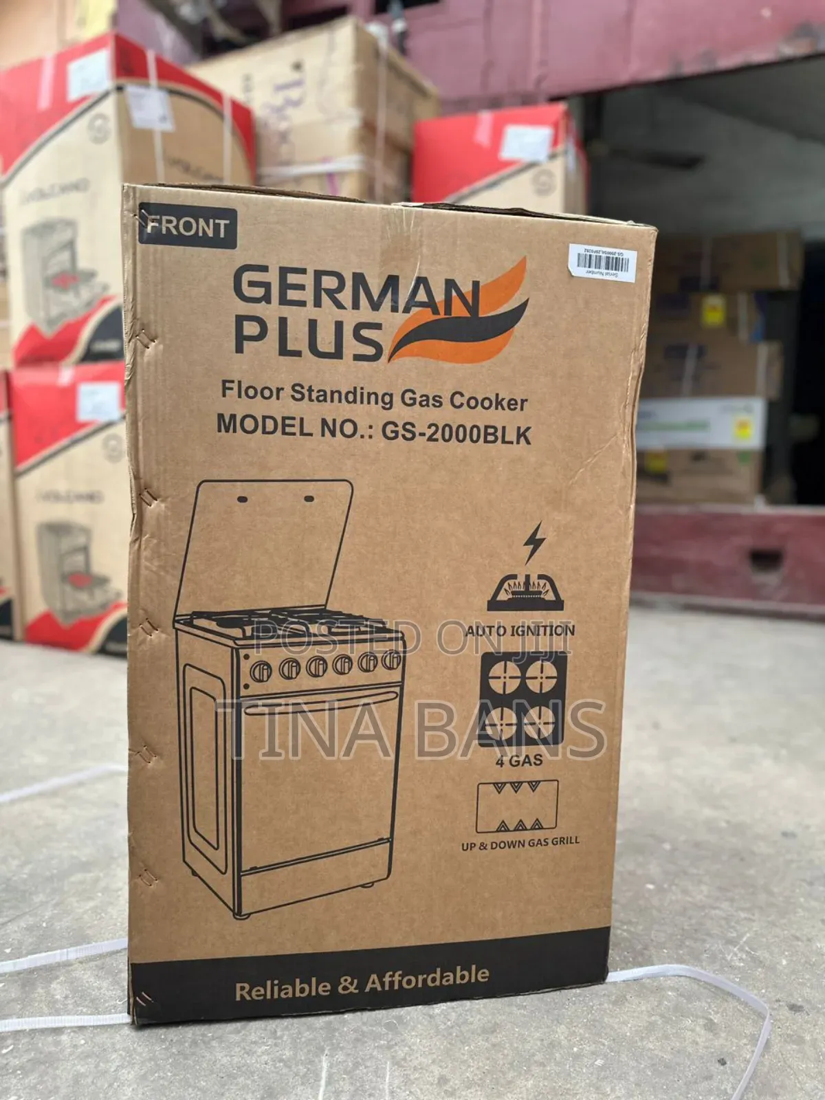 German Plus 50×50 Burner With Grill and Chicken Turner