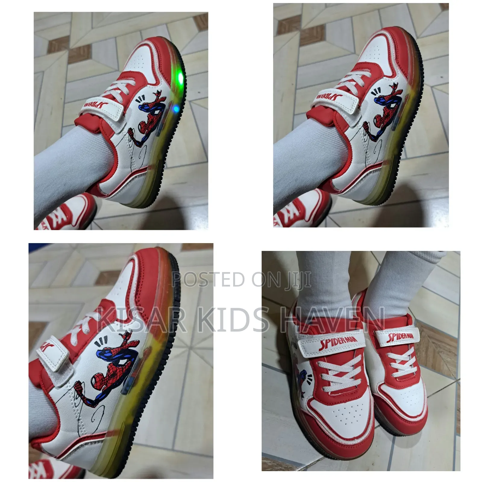Kids Marvel Spiderman Sneakers With Light Size 26, 27, 28, 29