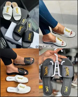 Original Ysl Slippers for Ladies in Sizes and Boxes