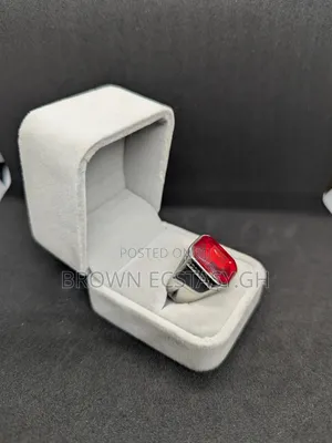 Red Garnet Stone Signet Rings