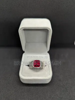 Red Garnet Stone Signet Rings