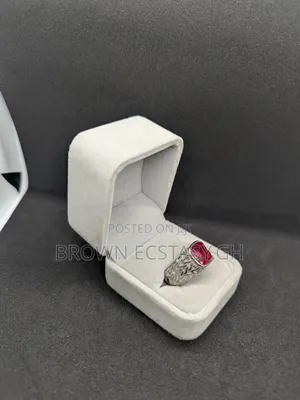 Red Garnet Stone Signet Rings
