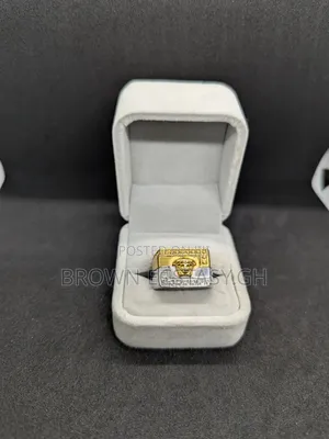 Versace Two Tone Signet Rings