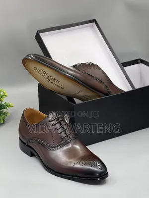High Quality Coffee Brown Leather Lace Up Shoes From John Foster