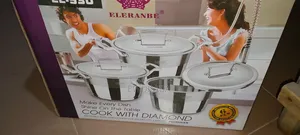 3sets Larger Stainless Steel Cookware
