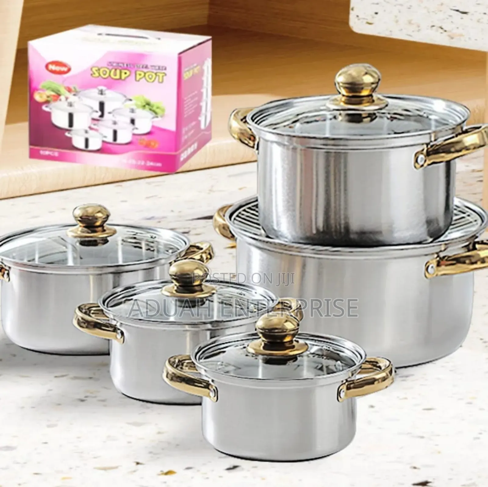 5 Set Stainless Steel Cookware